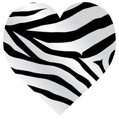 White Tiger Skin Wooden Puzzle Heart by Ket1n9