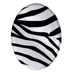 White Tiger Skin Oval Glass Fridge Magnet (4 Pack) by Ket1n9