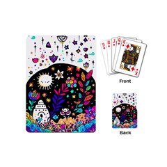 Rainbow Fun Cute Minimal Doodle Playing Cards Single Design (mini)