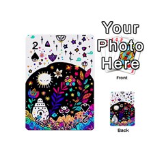 Rainbow Fun Cute Minimal Doodle Playing Cards 54 Designs (mini)