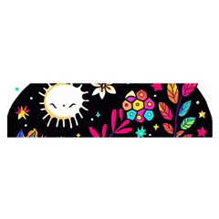 Rainbow Fun Cute Minimal Doodle Oblong Satin Scarf (16  X 60 ) by Bedest