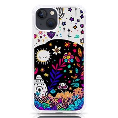 Rainbow Fun Cute Minimal Doodle Iphone 13 Tpu Uv Print Case by Bedest