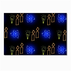 Background Doodles Candles Graphic Postcard 4 x 6  (pkg Of 10) by Bedest