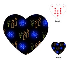 Background Doodles Candles Graphic Playing Cards Single Design (heart)