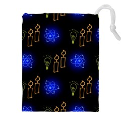 Background Doodles Candles Graphic Drawstring Pouch (4xl) by Bedest