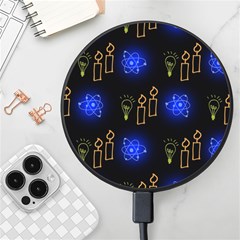 Background Doodles Candles Graphic Wireless Fast Charger(black) by Bedest