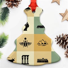 Egyptian Flat Style Icons Christmas Tree Ornament (two Sides)