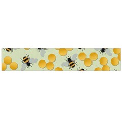 Bees Pattern Honey Bee Bug Honeycomb Honey Beehive Large Premium Plush Fleece Scarf 