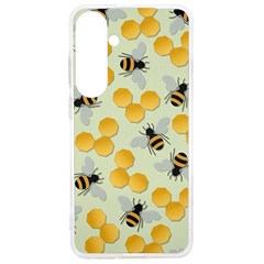 Bees Pattern Honey Bee Bug Honeycomb Honey Beehive Samsung Galaxy S24 Ultra 6 9 Inch Tpu Uv Case by Bedest