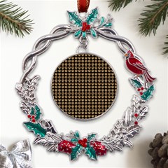 Olimedblk Metal X mas Wreath Holly Leaf Ornament