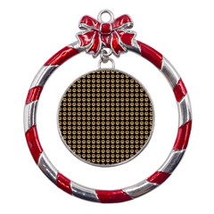 Olimedblk Metal Red Ribbon Round Ornament by snowwhitegirl