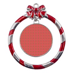 Olimedsalmn Metal Red Ribbon Round Ornament by snowwhitegirl