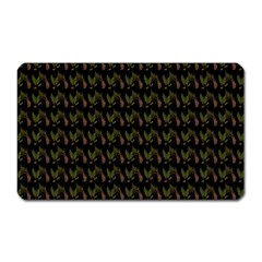 Fern Pattern 2 Black Magnet (rectangular) by snowwhitegirl