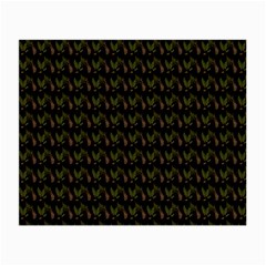 Fern Pattern 2 Black Small Glasses Cloth (2 Sides) by snowwhitegirl