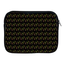 Fern Pattern 2 Black Apple Ipad 2/3/4 Zipper Cases by snowwhitegirl