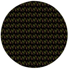 Fern Pattern 2 Black Wooden Bottle Opener (round) by snowwhitegirl