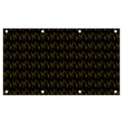 Fern Pattern 2 Black Banner And Sign 7  X 4  by snowwhitegirl