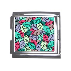 Pattern Leaves Background Nature Mega Link Italian Charm (18mm)