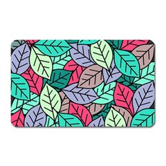 Pattern Leaves Background Nature Magnet (rectangular) by Proyonanggan