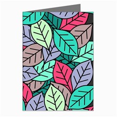 Pattern Leaves Background Nature Greeting Cards (pkg Of 8)