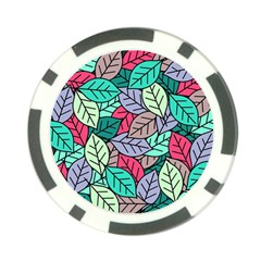 Pattern Leaves Background Nature Poker Chip Card Guard