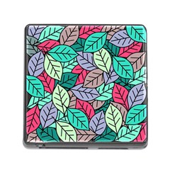 Pattern Leaves Background Nature Memory Card Reader (square 5 Slot) by Proyonanggan