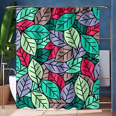 Pattern Leaves Background Nature Shower Curtain 60  X 72  (medium)  by Proyonanggan