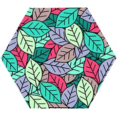 Pattern Leaves Background Nature Wooden Puzzle Hexagon by Proyonanggan