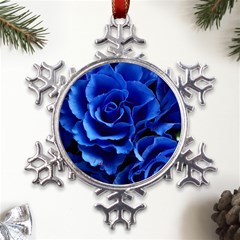 Roses Flowers Plant Romance Metal Large Snowflake Ornament by Proyonanggan