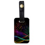 Particles Waves Line Multicoloured Luggage Tag (one side) Front