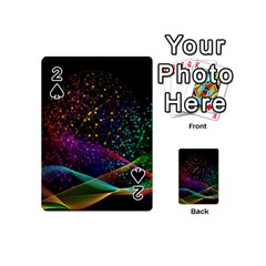 Particles Waves Line Multicoloured Playing Cards 54 Designs (mini) by Proyonanggan