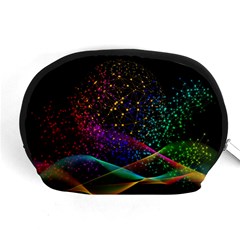 Particles Waves Line Multicoloured Accessory Pouch (medium) by Proyonanggan