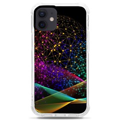 Particles Waves Line Multicoloured Iphone 12 Mini Tpu Uv Print Case	 by Proyonanggan