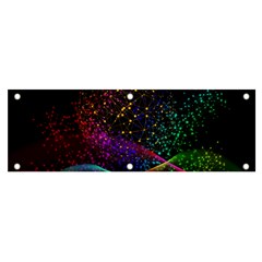 Particles Waves Line Multicoloured Banner And Sign 6  X 2 