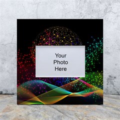 Particles Waves Line Multicoloured White Box Photo Frame 4  X 6  by Proyonanggan