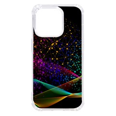 Particles Waves Line Multicoloured Iphone 14 Pro Tpu Uv Print Case