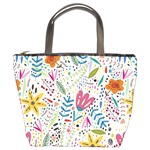 Flowers Nature Wallpaper Background Bucket Bag Front