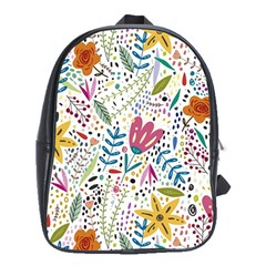 Flowers Nature Wallpaper Background School Bag (xl) by Proyonanggan