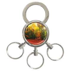 Forest Woods Autumn Nature 3-ring Key Chain by Proyonanggan