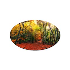 Forest Woods Autumn Nature Sticker Oval (100 Pack) by Proyonanggan