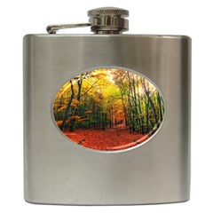 Forest Woods Autumn Nature Hip Flask (6 Oz) by Proyonanggan