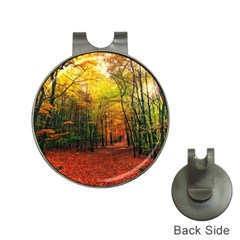 Forest Woods Autumn Nature Hat Clips With Golf Markers by Proyonanggan