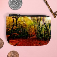 Forest Woods Autumn Nature Mini Coin Purse by Proyonanggan