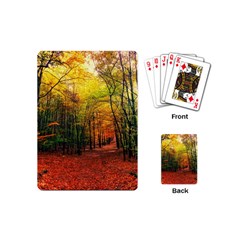 Forest Woods Autumn Nature Playing Cards Single Design (mini)