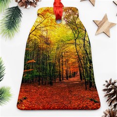 Forest Woods Autumn Nature Bell Ornament (two Sides)