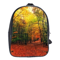 Forest Woods Autumn Nature School Bag (xl) by Proyonanggan