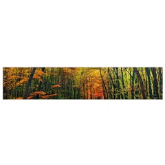 Forest Woods Autumn Nature Small Premium Plush Fleece Scarf