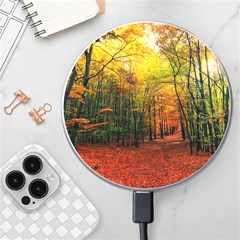 Forest Woods Autumn Nature Wireless Fast Charger(white) by Proyonanggan