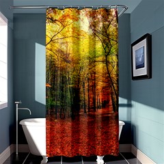 Forest Woods Autumn Nature Shower Curtain 36  X 72  (stall)  by Proyonanggan