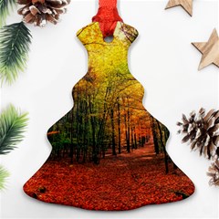 Forest Woods Autumn Nature Ornament (christmas Tree) 